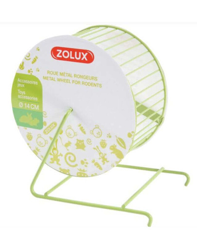 Zolux metalinis bėgimo ratelis 14 cm žalias