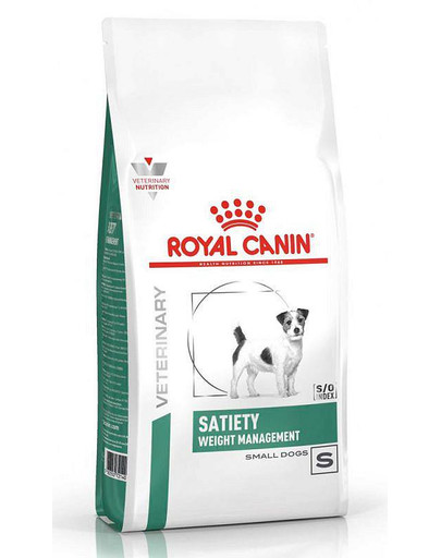 ROYAL CANIN Satiety Small Dog 3 kg  Täielik dieettoit täiskasvanud väikest tõugu koertele (kehakaal kuni 10 kg).