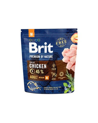 BRIT Premium By Nature Adult Medium M Chicken 1 kg