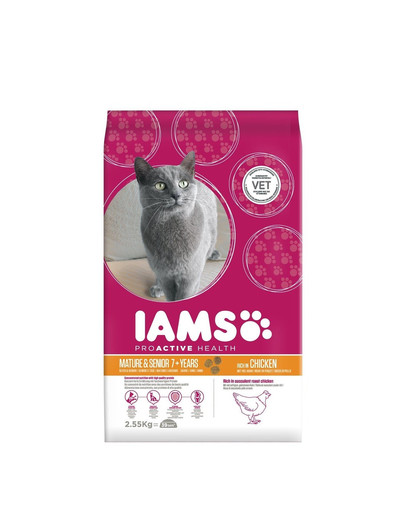 IAMS Cat Senior All Breeds Chicken 2.55 kg