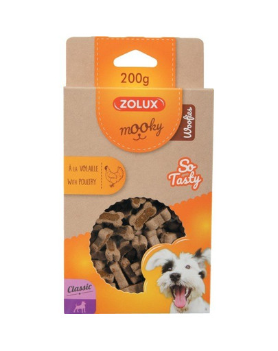 ZOLUX skanėstas MOOKY Classic WOOFIES sy vištiena 200 g