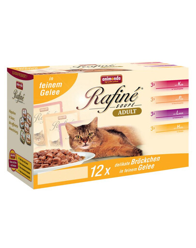 ANIMONDA Rafiné Soupé Multipack želėje 12x100 g