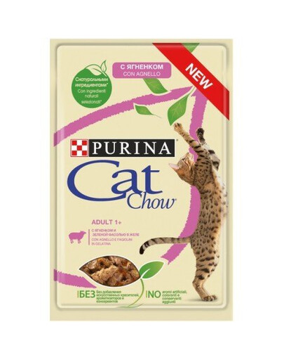 PURINA Cat Chow Adult Ėriena ir žaliosios pupelės 85 g