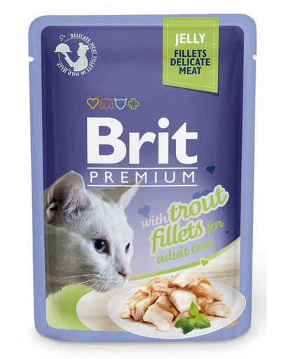 BRIT Premium konservai katėms Trout in Jelly 85g
