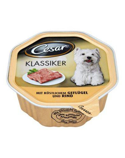 CESAR konservai su sultinga jautiena ir paukštiena 14 x 150 g
