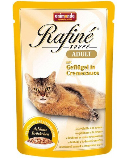 ANIMONDA Rafiné Soupé Adult paukštiena grietinėlės padaže 100 g