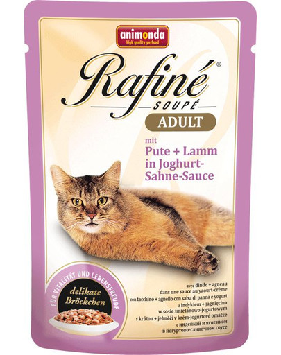 ANIMONDA Rafiné Soupé Adult kalakutiena ir ėriena grietinėlės ir jogurto padaže 100 g