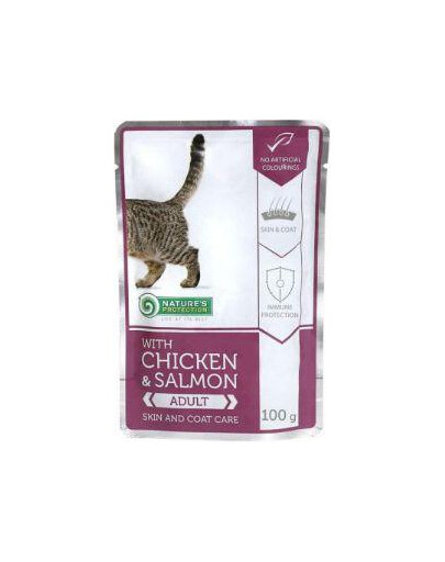 NATURES PROTECTION with Chicken & Salmon Skin and Coat Care 100 g