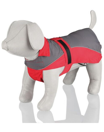 Trixie Lorient Rain Coat M. 45 cm. Red/Grey