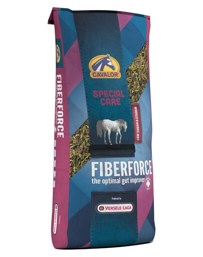VERSELE-LAGA Cavalor Fiberforce 15kg- madala tärklisesisaldusega sööt, mis sobib seedetraktihäiretega hobustele.