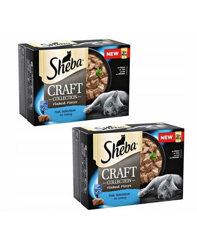 SHEBA Craft Collection​ konservų rinkinys su žuvimi 12 x 85 g 12+12 GRATIS