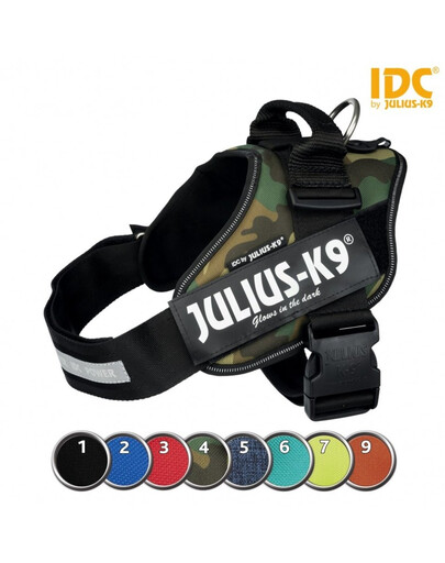 TRIXIE Julius-K9 petnešos šunims 3/XL, spalva: kamufliažinė
