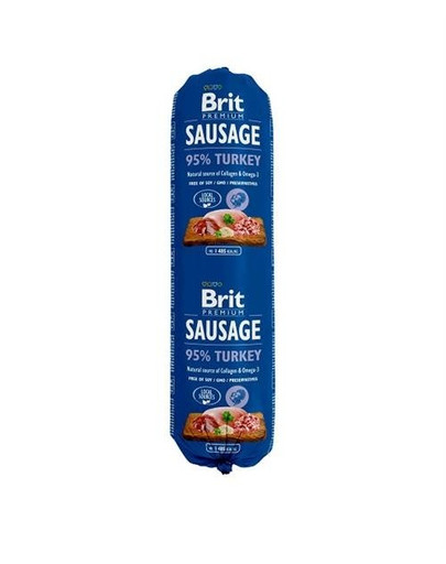 BRIT Premium Sausage Turkey dešra su kalakutiena 800 g