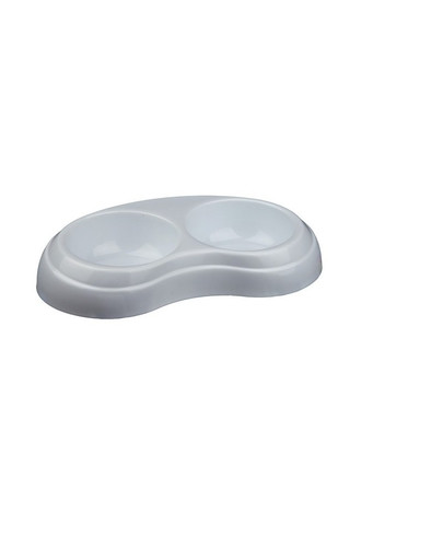 Trixie sunkus dvigubas plastikinis dubenėlis 2 X 0.2 l/ 10 cm