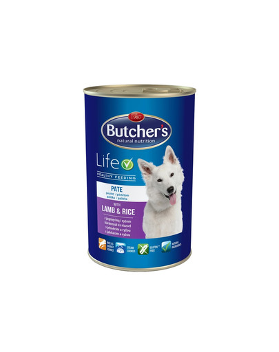 BUTCHER'S Life konservai su ėriena ir ryžiais 1200 g