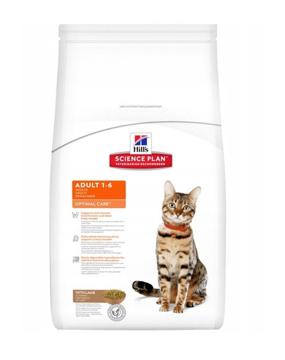 Hill'S Science Plan Feline Adult Optimal Care Lamb 5 kg