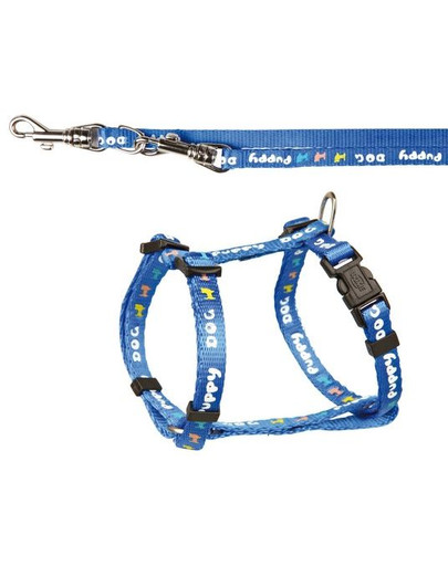 Trixie pavadėlis su petnešomis mėlynas 23-34 cm / 8 mm