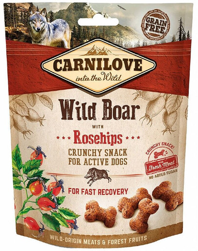CARNILOVE Crunchy snacks Krõbedad maiuspalad metssea ja kibuvitsaga 200 g