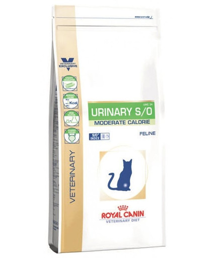 Royal Canin Vet Cat Urinary Moderate Calorie 9 kg kassi kuseteede jaoks