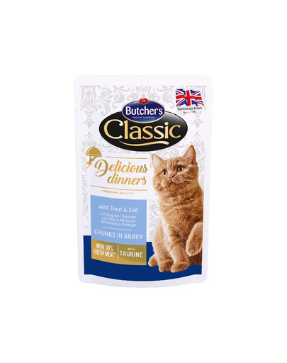 BUTCHER'S BUTCHER'S Classic Delicious Dinners konserv forelli ja tursaga kastmes 100 g