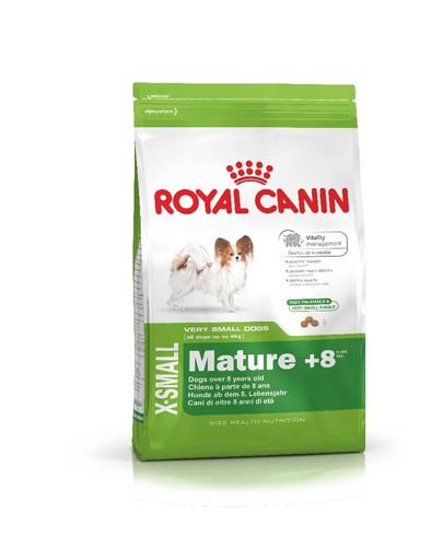 ROYAL CANIN X-Small Adult 8+ 1,5 kg kuivtoit üle 8-aastastele koertele, väga väikestele tõugudele