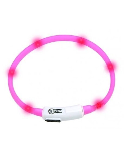 KARLIE LED-kaelarihm 70 cm roosa