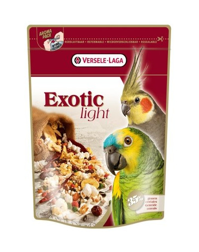 Versele-Laga Exotic Light 750 g toit keskmistele ja suurtele papagoidele