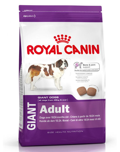 Royal Canin giant Adult 15 kg  Toetab elujõudu terved luud ja liigesed