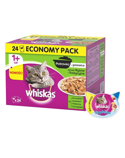WHISKAS 4 rūšių konservai 85 g x 24