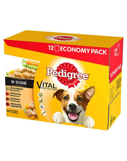 PEDIGREE Mix smaków 4 x 12x100g