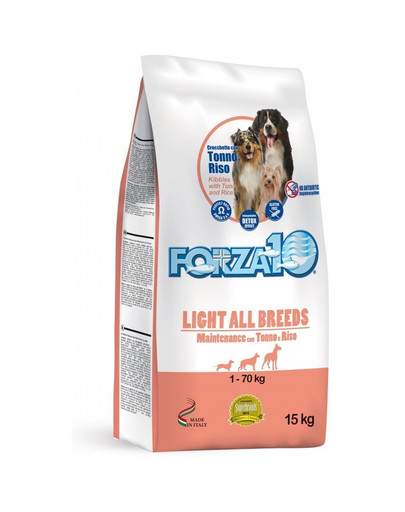 FORZA 10 Maintenance Light kuivtoit tuunikalaga, madalama kalorsusega kuni 15 kg kaaluvatele koertele