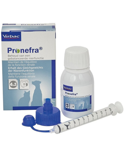 VIRBAC Pronefra geriamasis preparatas šunims ir katėms inkstams 60 ml