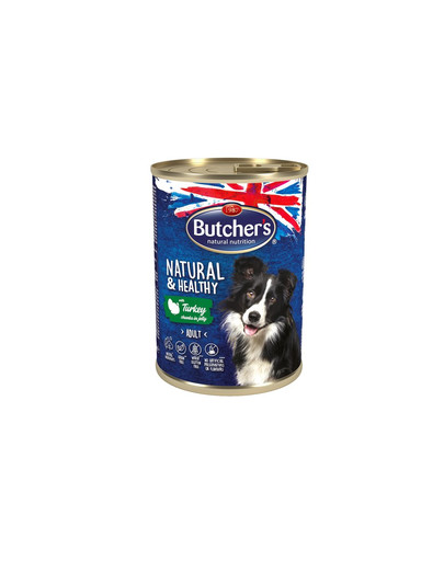BUTCHER'S Natural&Healthy Dog kalkuniliha tükkidega 400 g