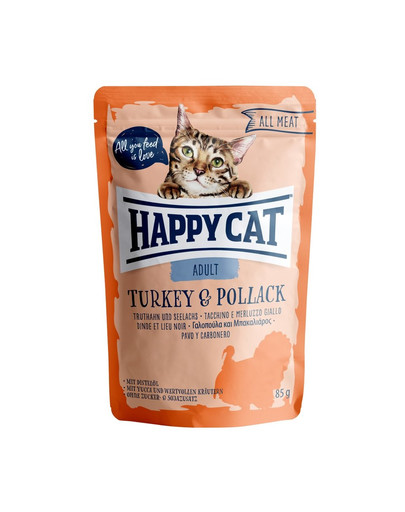 HAPPY CAT All Meat Adult Truthahn & Seelachs 85 g kalkun ja tursk