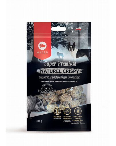 MACED Super Premium Naturel Crispy hirveliha pastinaagiga 80 g