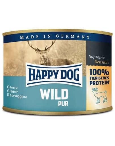 HAPPY DOG Wild Pur Märgtoit puhta hirvelihaga 200 g