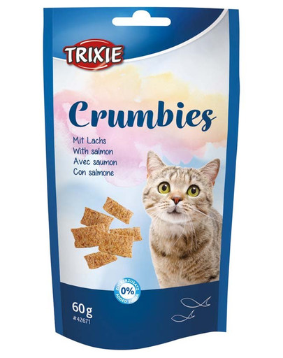 TRIXIE Crumbies skanėstai katėms su lašiša ir taurinu, 60 g