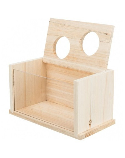 TRIXIE Pelių / žiurkėnų smėlio maudymosi baseinas, medinis, 20 × 12 × 12 cm