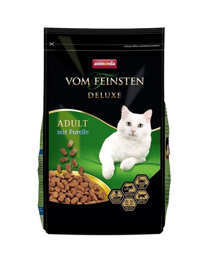 ANIMONDA Vom Feinsten Deluxe kačių maistas su upėtakiais 250g