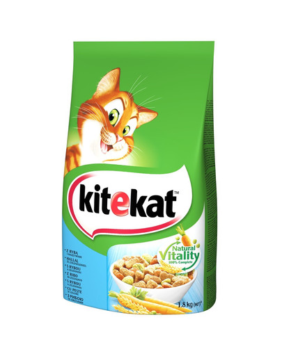 KITEKAT Valge kalaga kuivtoit kassidele 1,8 kg x 6 tk.