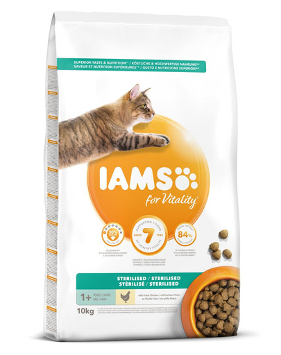 IAMS for Vitality täiskasvanud kassidele pärast steriliseerimist 10 kg vähendatud rasvasisaldusega
