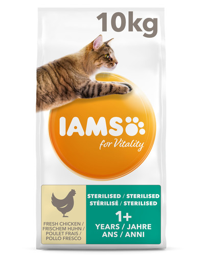 IAMS for Vitality täiskasvanud kassidele pärast steriliseerimist 10 kg vähendatud rasvasisaldusega