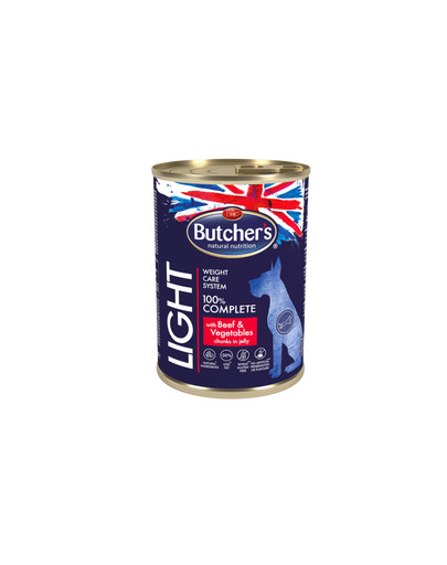 BUTCHER'S WCD sinine+ Light veiselihakonserv ja köögiviljakotletid kastmes 400 g