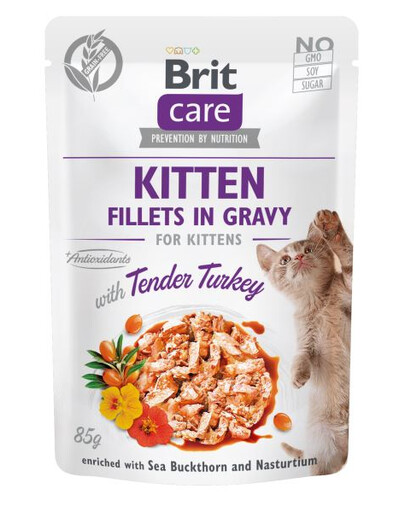 BRIT Care Cat Fillets in gravy with tender turkey 85 g kalkunifilee kastmes