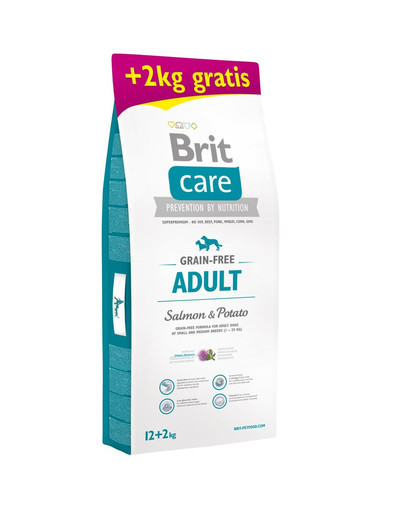 BRIT Care Grain-free Adult Salmon & Potato 12kg + 2 kg