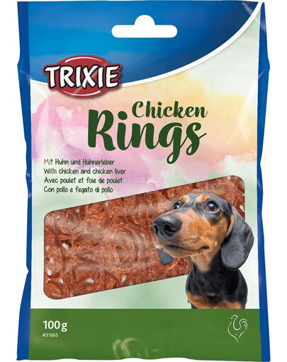TRIXIE Chicken Rings koerte maiuspalad: kana ja kanamaks 100 g