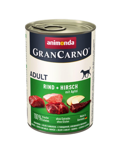 Animonda Grancarno Adult 400 g konserv täiskasvanud koertele ulukiliha ja õuntega