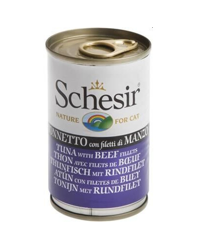 SCHESIR Tunas su jautienos kačių maistu 140 g