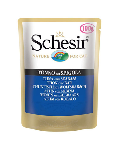 SCHESIR Tunas su ešeriu papildomas maistas katėms 100 g