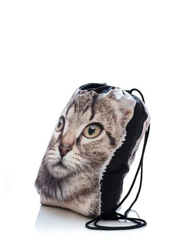 FERA Seljakott - trükitud pildiga kott Hall kass